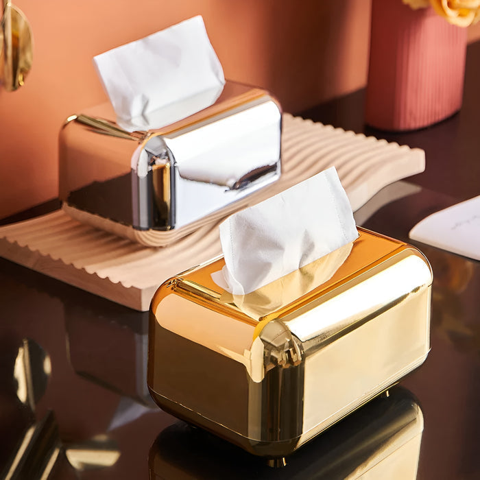 Metallic Finish Tissue Box Cover
