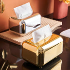 Metallic Finish Tissue Box Cover