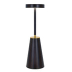 Slim Rechargeable Table Lamp, 3-Colour Touch-Dimmable LED Light - Black