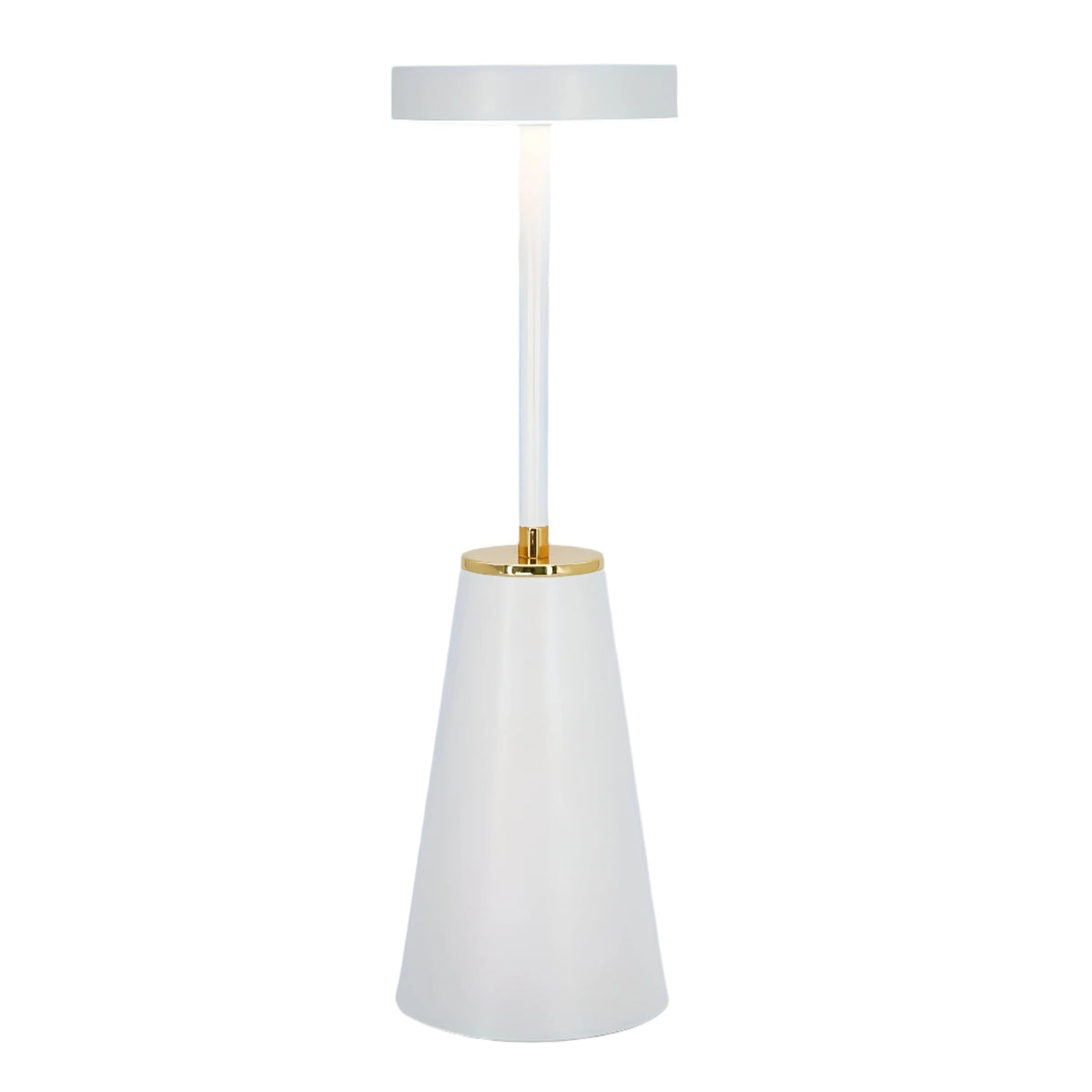Slim Rechargeable Table Lamp, 3-Colour Touch-Dimmable LED Light - White