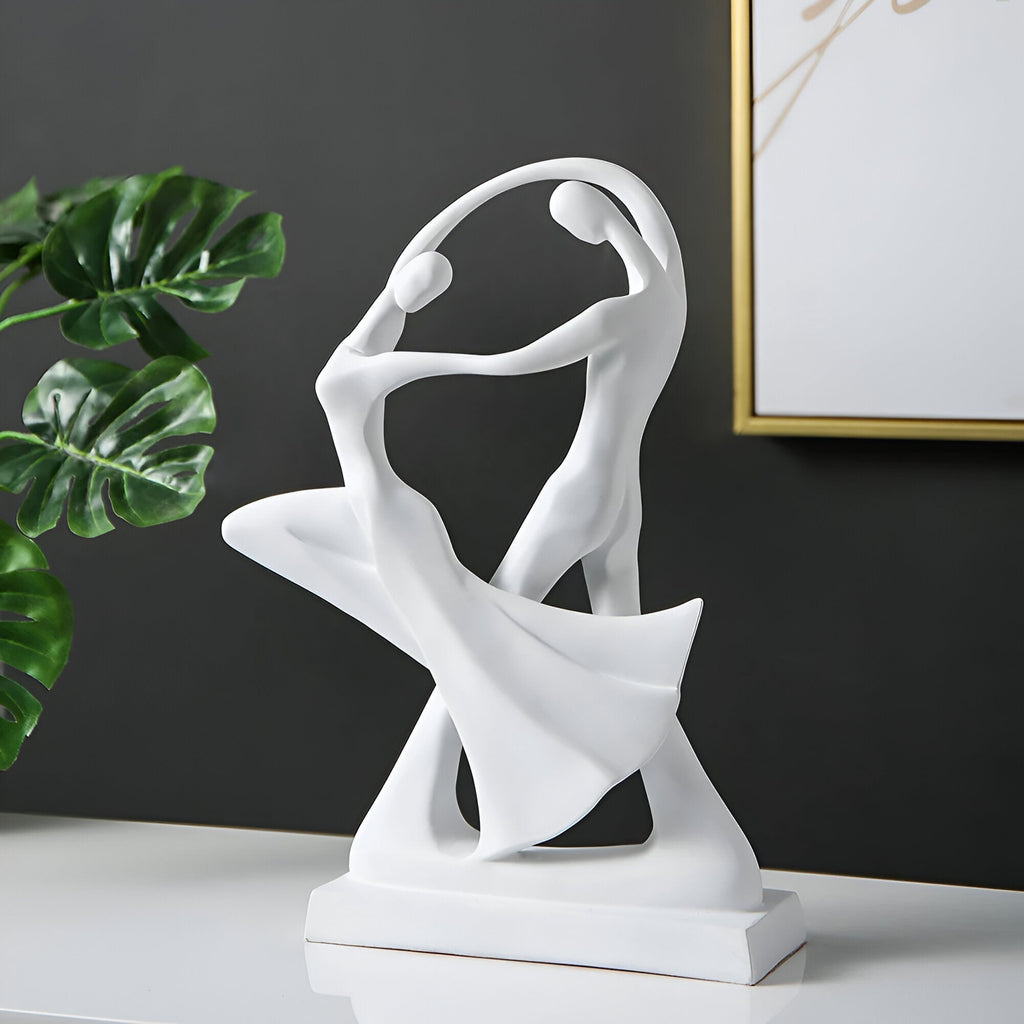 Abstract Dancing Figure Resin Sculpture