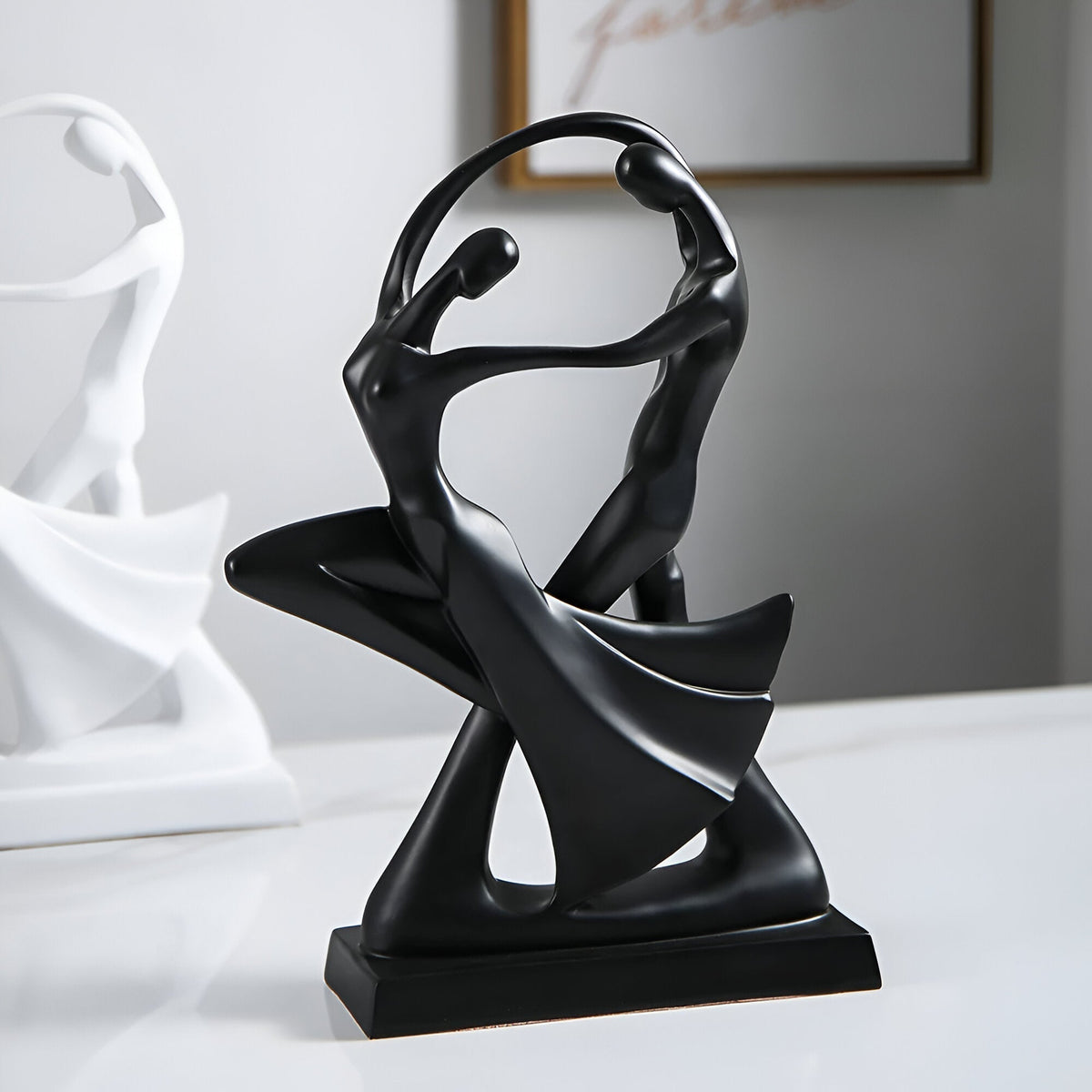 Abstract Dancing Figure Resin Sculpture