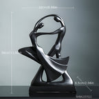 Abstract Dancing Figure Resin Sculpture