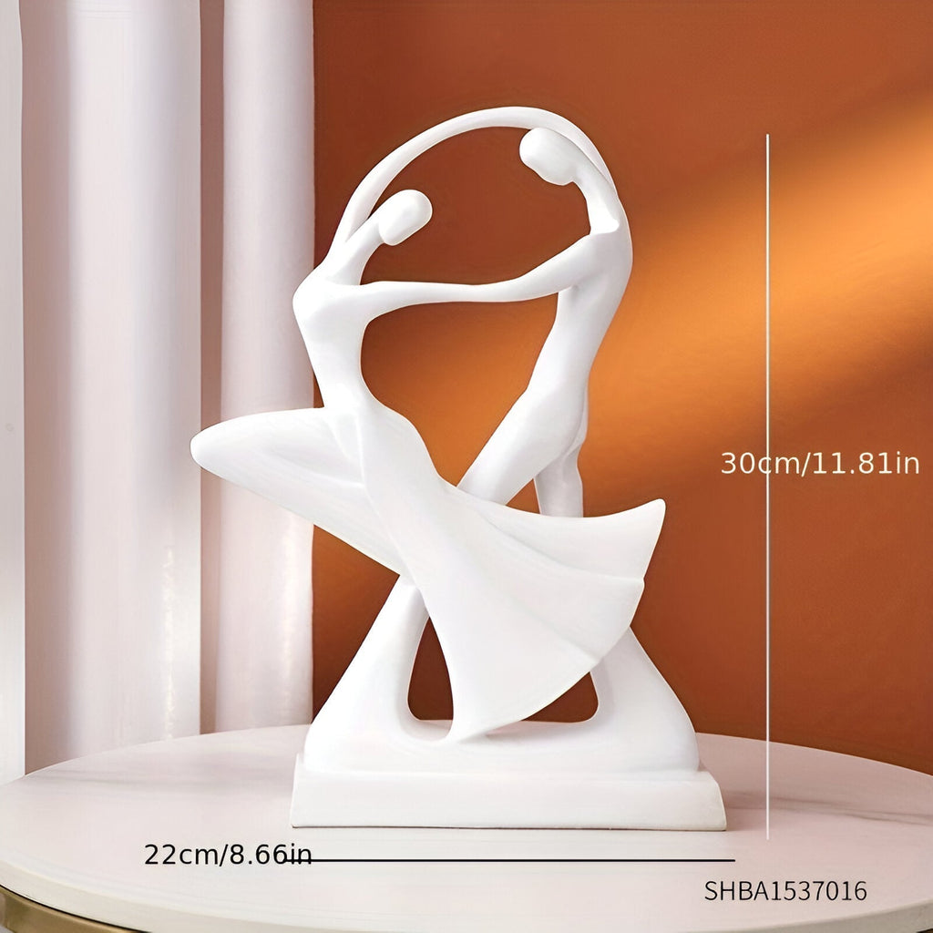Abstract Dancing Figure Resin Sculpture