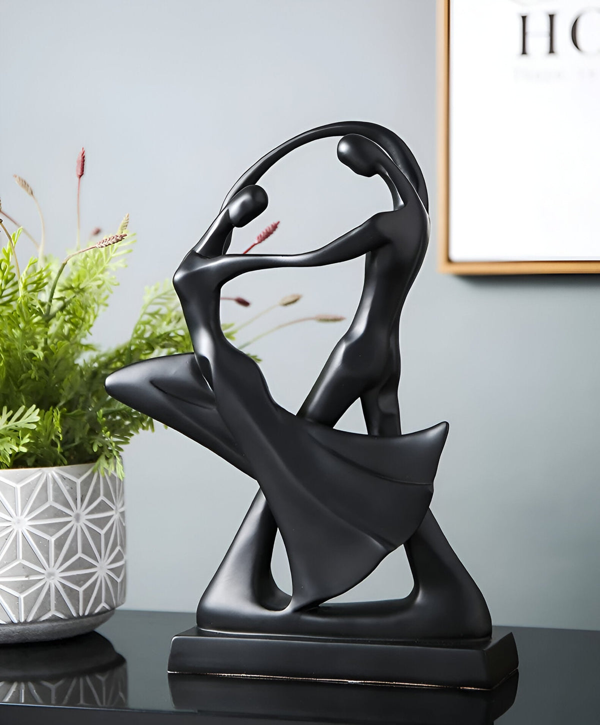 Abstract Dancing Figure Resin Sculpture