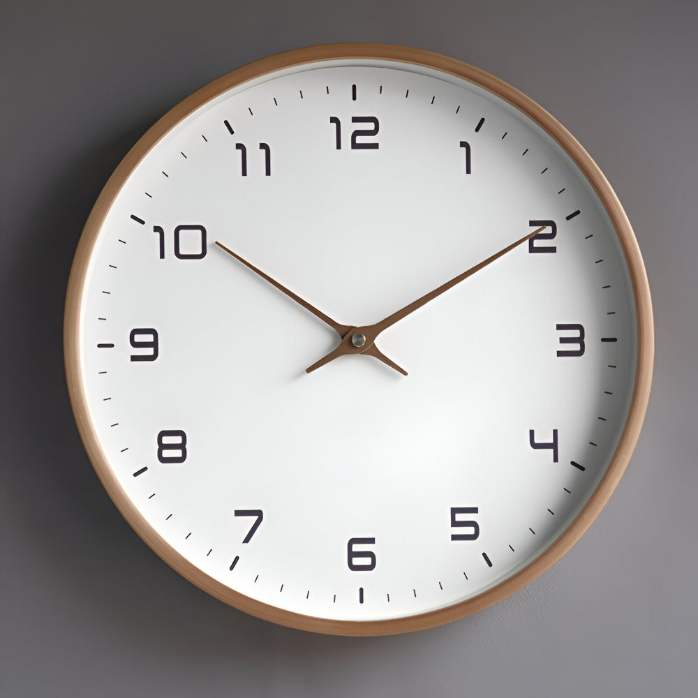 Silent Wooden Wall Clock, 25 or 30 cm — product view 1