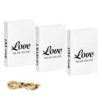 Decorative Book Stack, Rustic Wooden Shelf Ornament - product view 1
