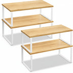 Shelf Organiser Stackable Metal Kitchen Cabinet Storage Racks