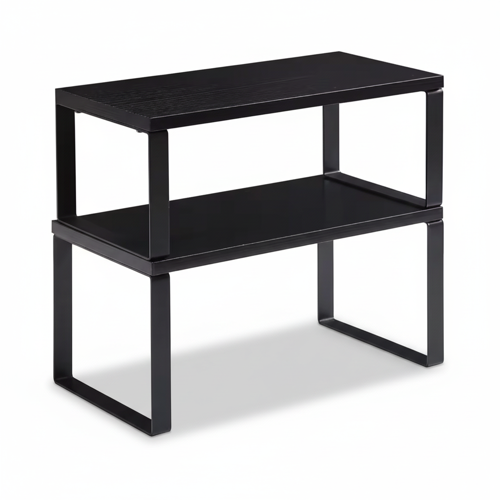 Shelf Organiser Stackable Metal Kitchen Cabinet Storage Racks