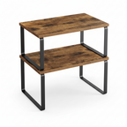 Shelf Organiser Stackable Metal Kitchen Cabinet Storage Racks