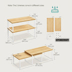 Shelf Organiser Stackable Metal Kitchen Cabinet Storage Racks