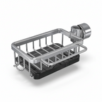 Kitchen Sink Organiser Aluminium Storage Basket Fast Drain Design
