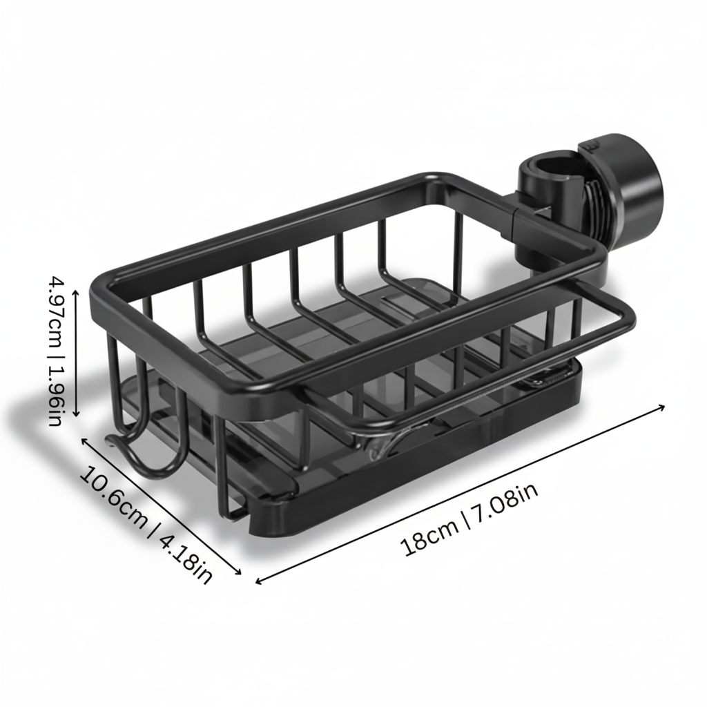 Kitchen Sink Organiser Aluminium Storage Basket Fast Drain Design