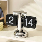 Retro Flip Desk Clock, 12-Hour Battery Operated Table Clock - product view 3