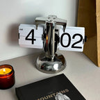 Retro Flip Desk Clock, 12-Hour Battery Operated Table Clock - product view 2