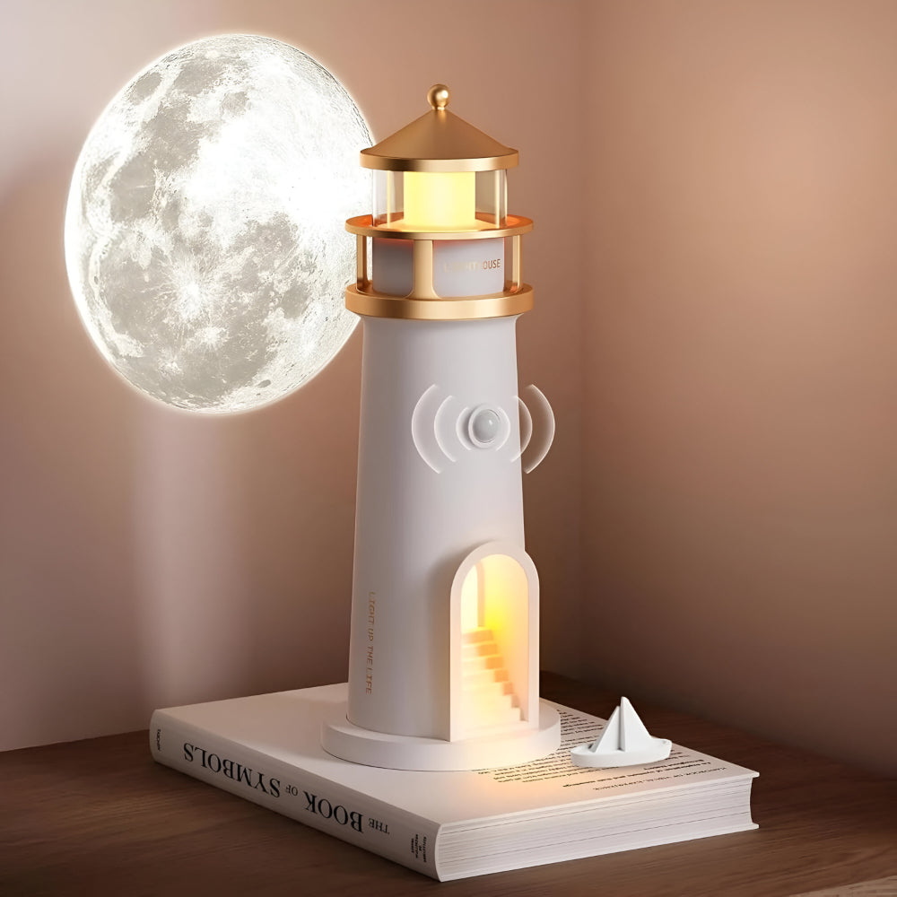 Night Light Projection Lighthouse LED Room Decor Lamp