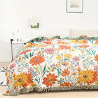 All-Season Floral Cotton Blanket for the Home - product view 1