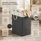 75L Waterproof Laundry Basket Foldable Fabric Clothes Hamper with Handles