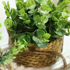 Artificial Hanging Plant in Woven Basket Pot - product view 4