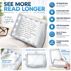 Lighted Magnifier Portable Reading LED Foldable Handheld