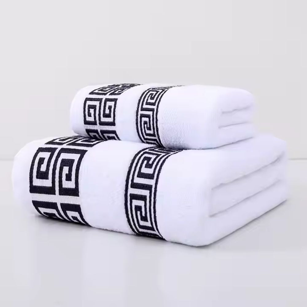 Cotton Hand and Bath Towel Set – 2 Pieces – image 7