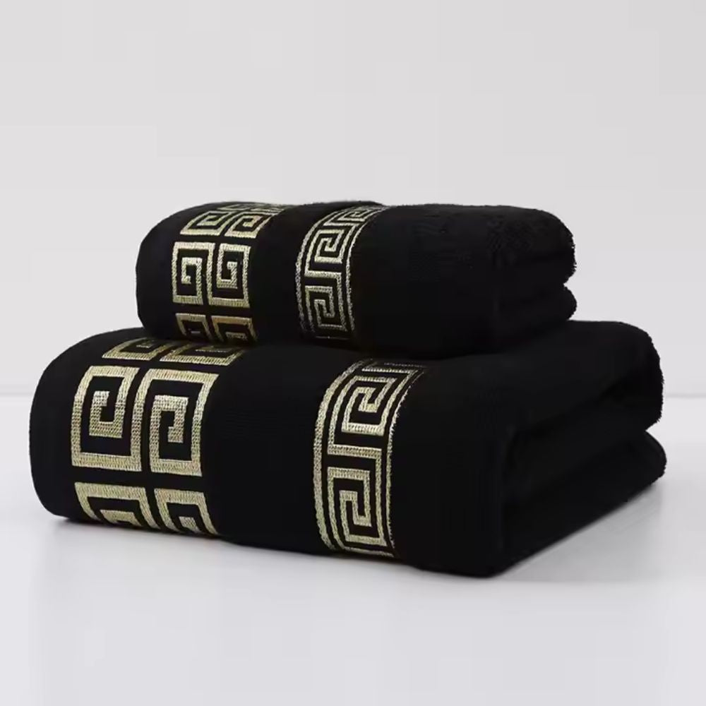 Cotton Hand and Bath Towel Set – 2 Pieces – image 8