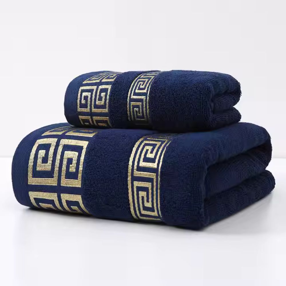Cotton Hand and Bath Towel Set – 2 Pieces – image 10