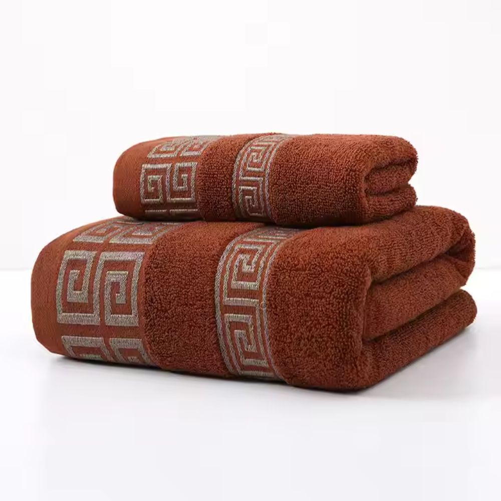 Cotton Hand and Bath Towel Set – 2 Pieces – image 11