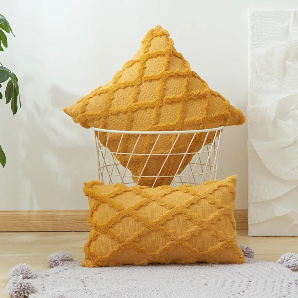 Textured Velvet Geometric Cushion Cover – image 6