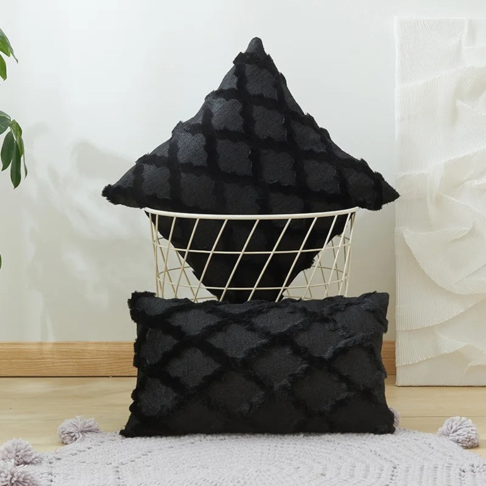 Textured Velvet Geometric Cushion Cover – image 7