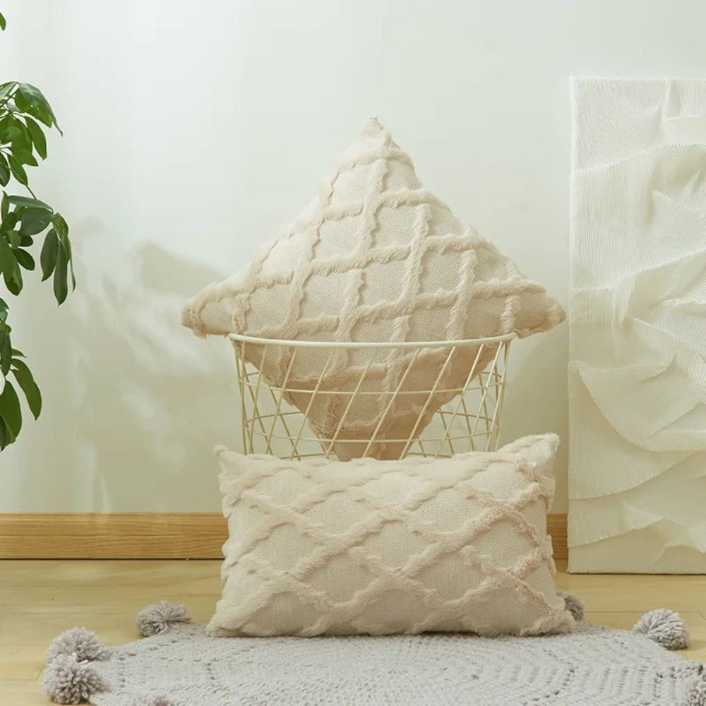Textured Velvet Geometric Cushion Cover – image 14