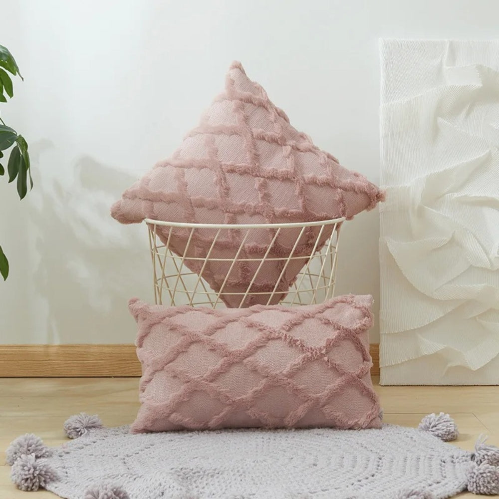 Textured Velvet Geometric Cushion Cover – image 10