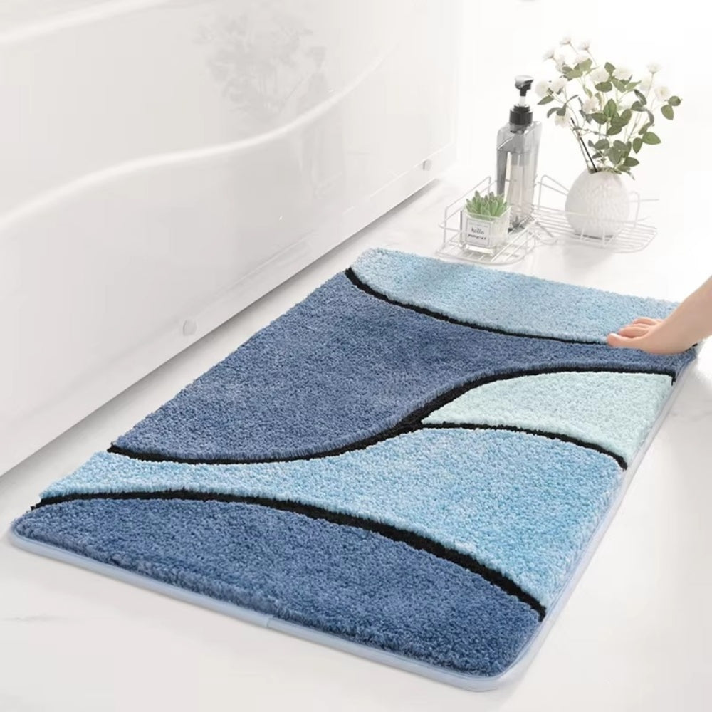 Wave Pattern Microfibre Bath Mat – image 1