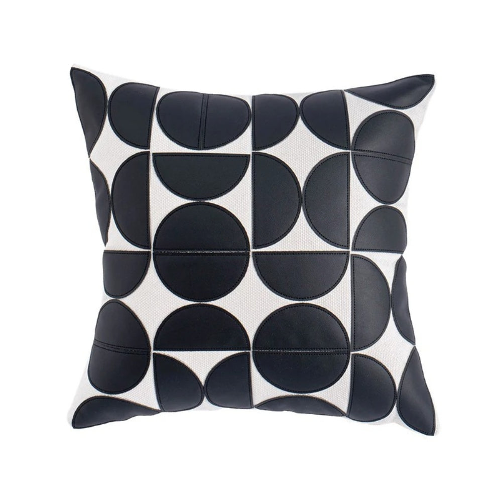 Geometric Faux Leather Cushion Cover – image 4