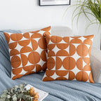 Geometric Faux Leather Cushion Cover – image 1