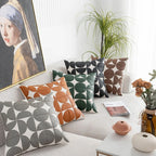 Geometric Faux Leather Cushion Cover – image 2
