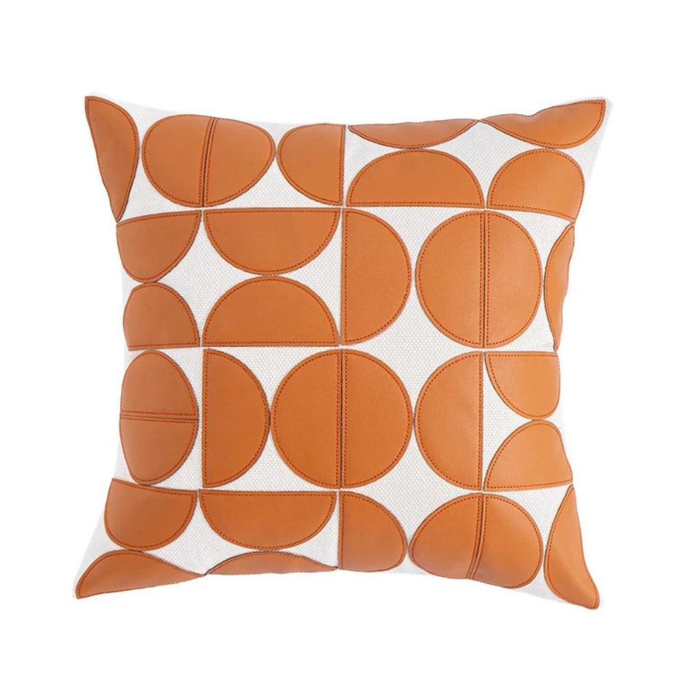Geometric Faux Leather Cushion Cover – image 5