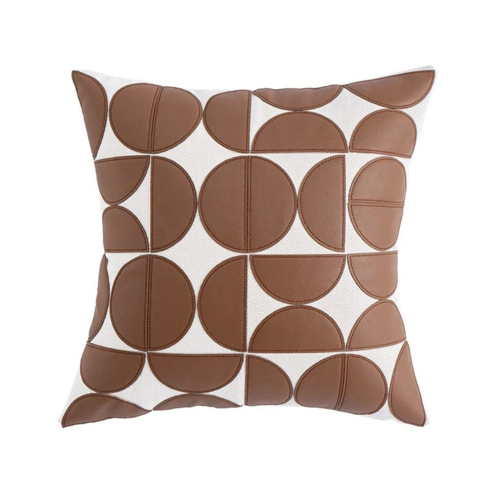 Geometric Faux Leather Cushion Cover – image 7