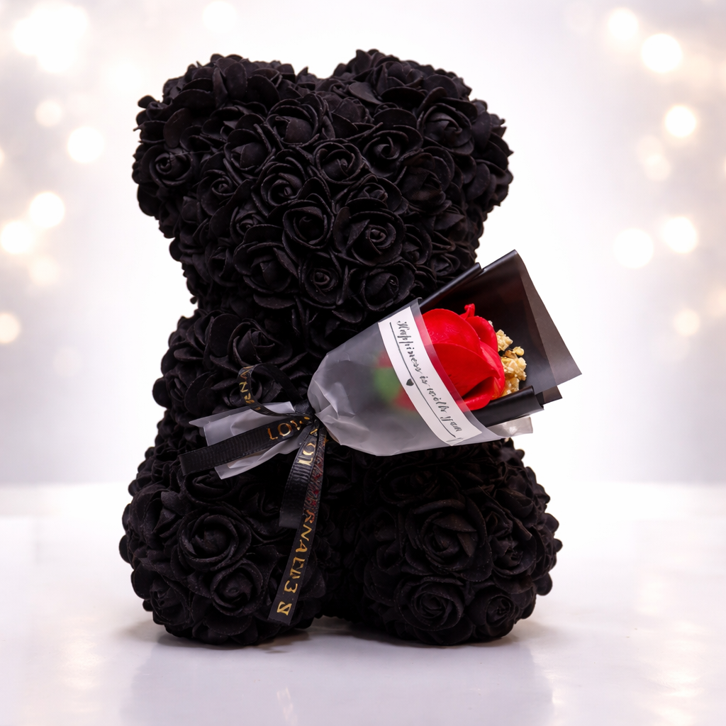 Artificial Rose Bear, Decorative Flower Gift — product view 6