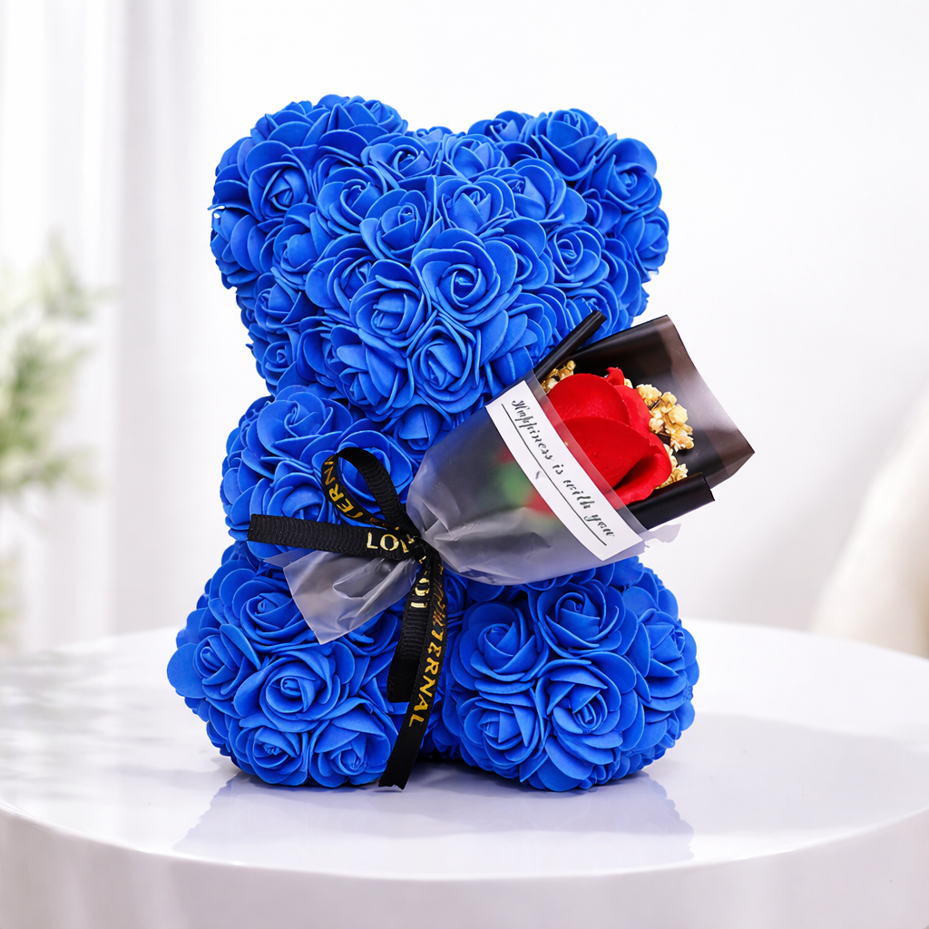 Artificial Rose Bear, Decorative Flower Gift — product view 8