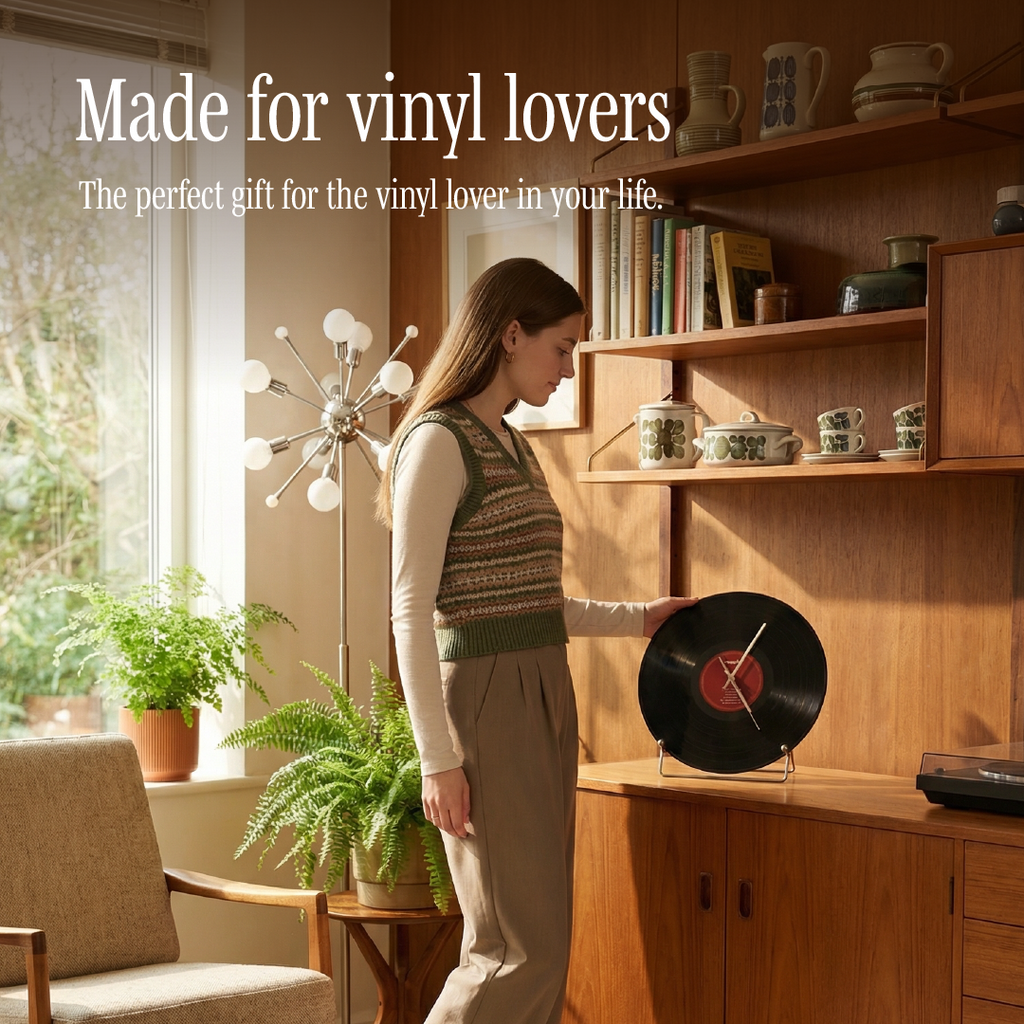 Vinyl Record Wall Clock with Silent Movement, 30 cm - product view 5