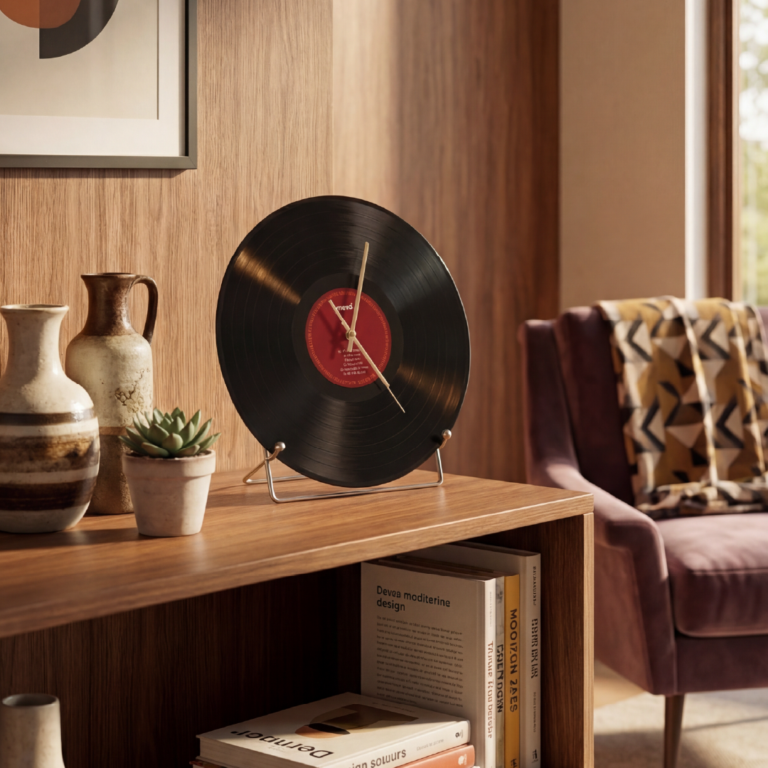 Vinyl Record Wall Clock with Silent Movement, 30 cm - product view 4