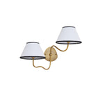 Brass Wall Sconce with Fabric Shade, Single or Double Light - view 51