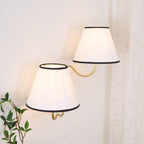 Brass Wall Sconce with Fabric Shade, Single or Double Light - view 8