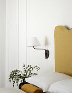 Brass Wall Sconce with Fabric Shade, Single or Double Light - view 27