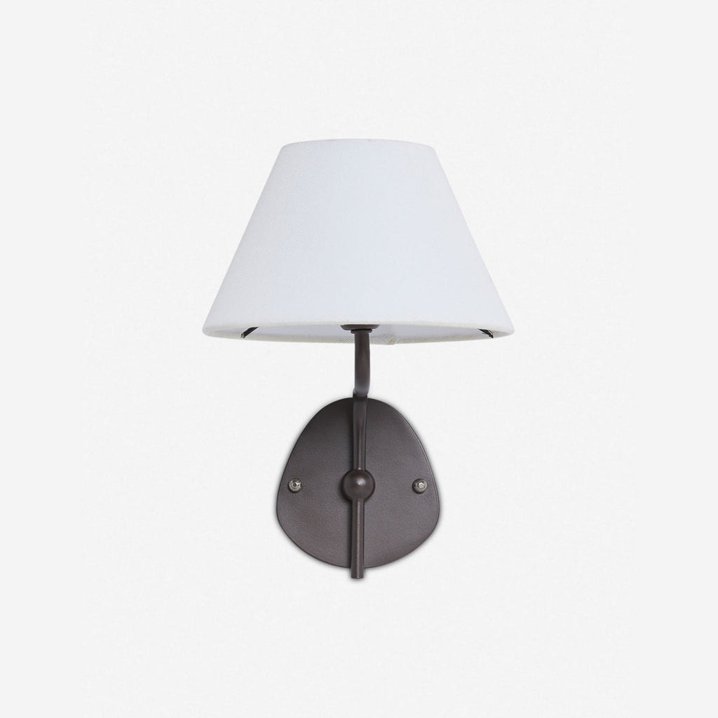 Brass Wall Sconce with Fabric Shade, Single or Double Light - view 34