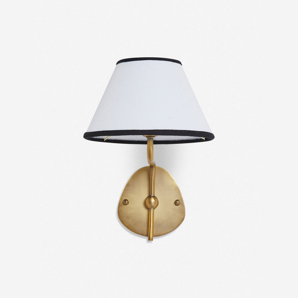 Brass Wall Sconce with Fabric Shade, Single or Double Light - view 37
