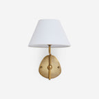 Brass Wall Sconce with Fabric Shade, Single or Double Light - view 38