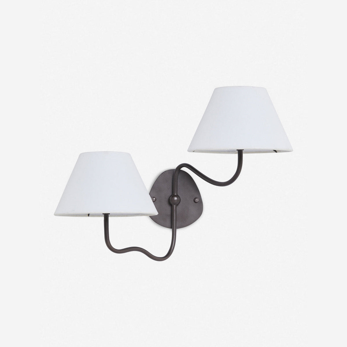 Brass Wall Sconce with Fabric Shade, Single or Double Light - view 39