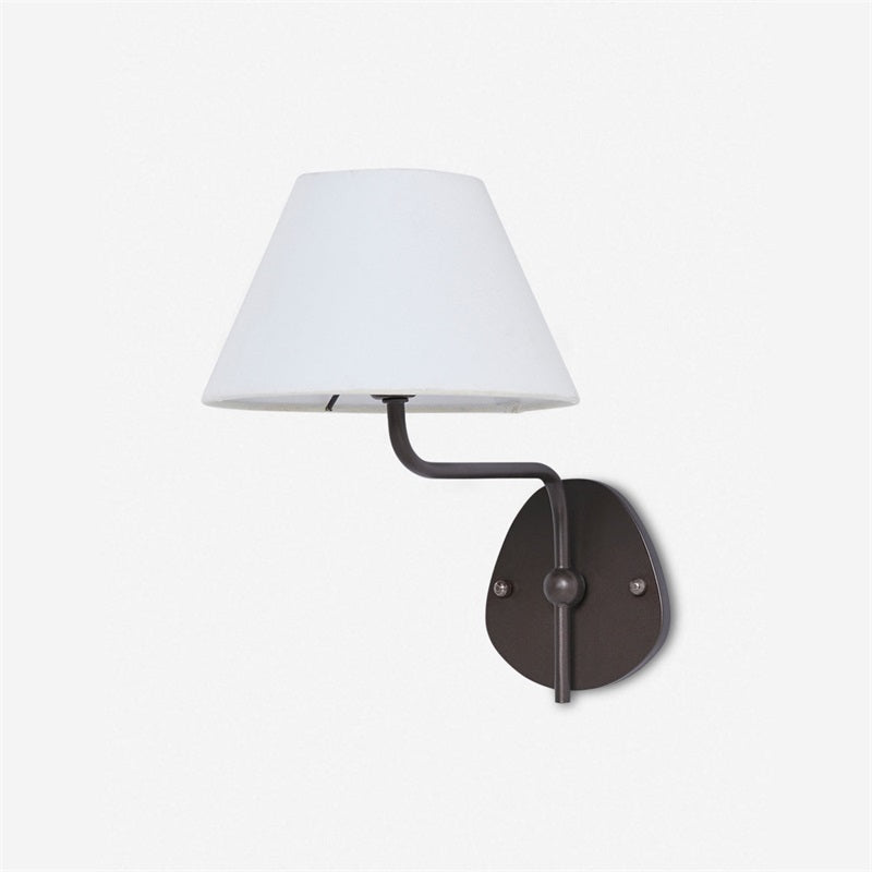 Brass Wall Sconce with Fabric Shade, Single or Double Light - view 53